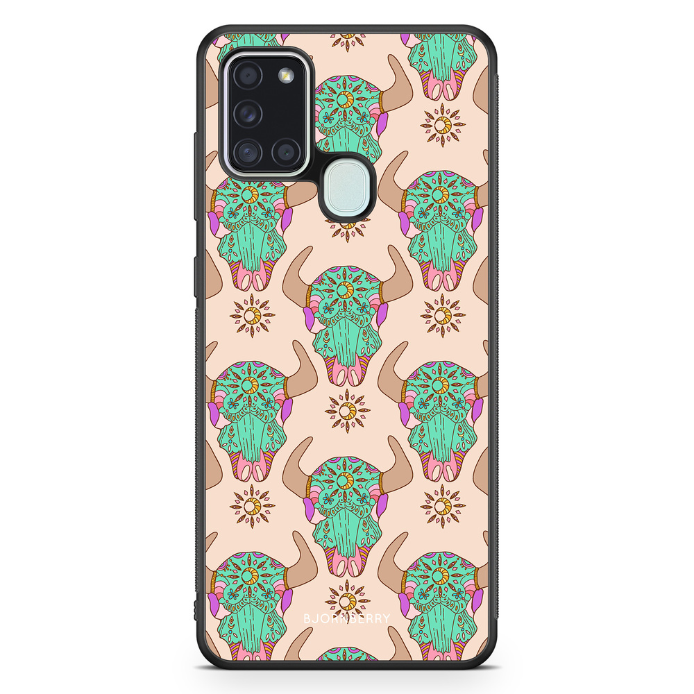 Samsung Galaxy A21s Case - Beautiful Skulls