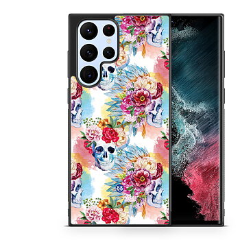 Samsung Galaxy S23 Ultra 5G Case - Skulls And Flowers