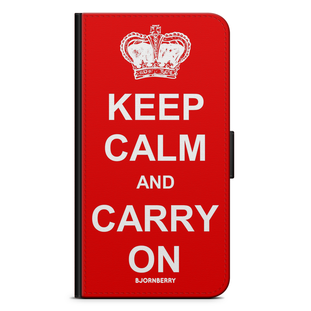iPhone 12 Mini Plånboksfodral - Keep calm carry on | Mobilskal & Mobilfodral BJORNBERRY