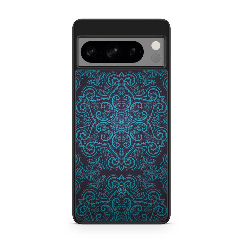Google Pixel 8 Pro Case - Blue Retro Pattern