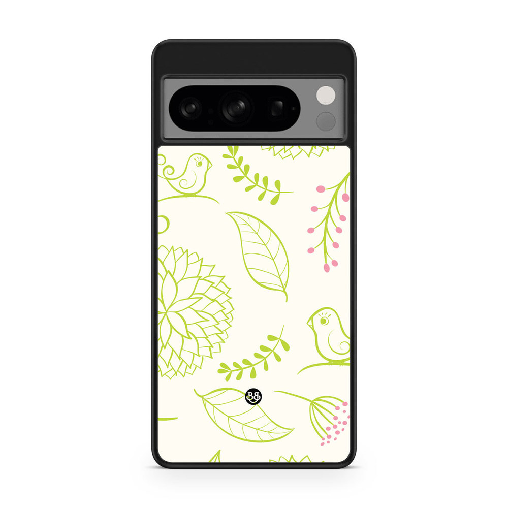 Google Pixel 8 Pro Case - Green Floral