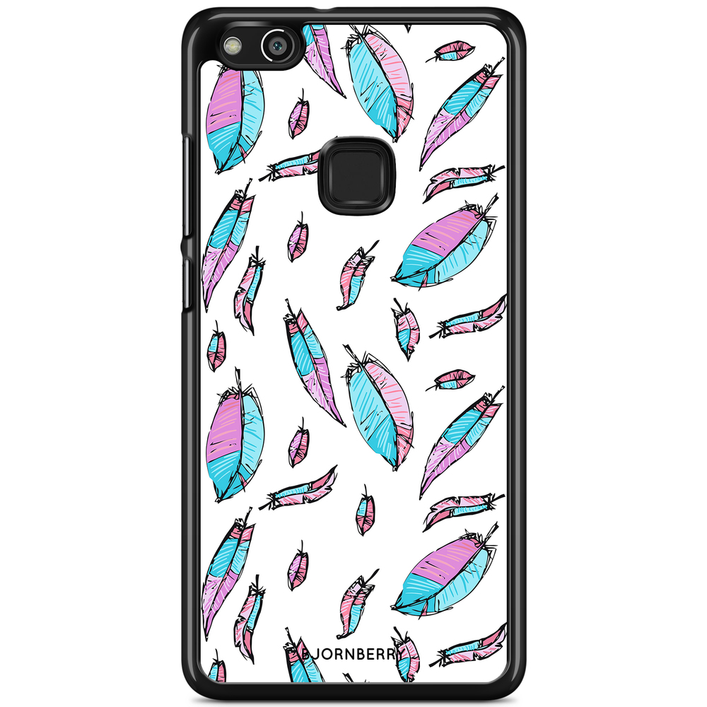 Huawei P10 Lite Case - Pink/Blue Feathers