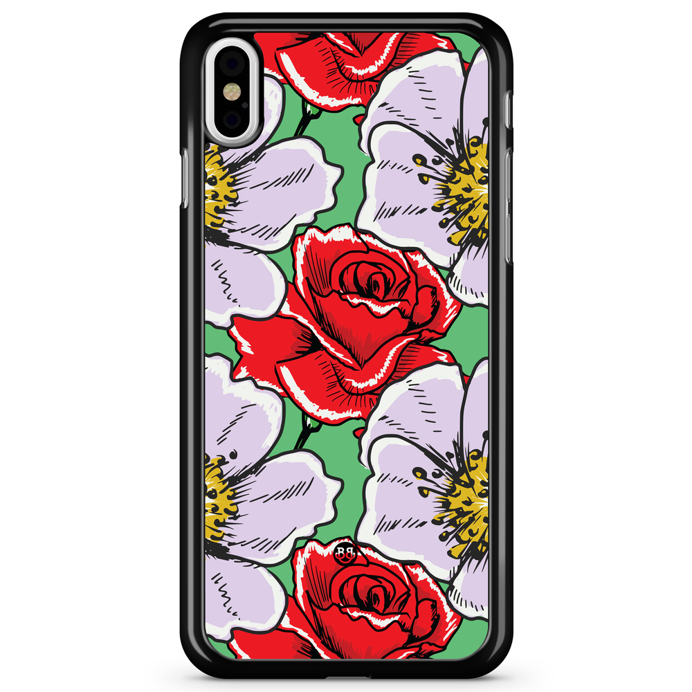 iPhone X / XS Case - Red & White Floral