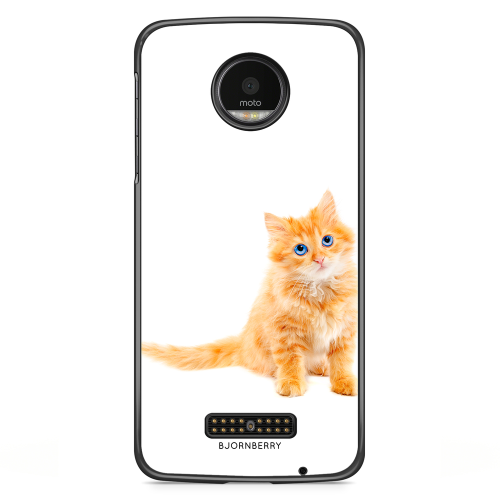 Moto Z2 Play Case - Small Brown Cat