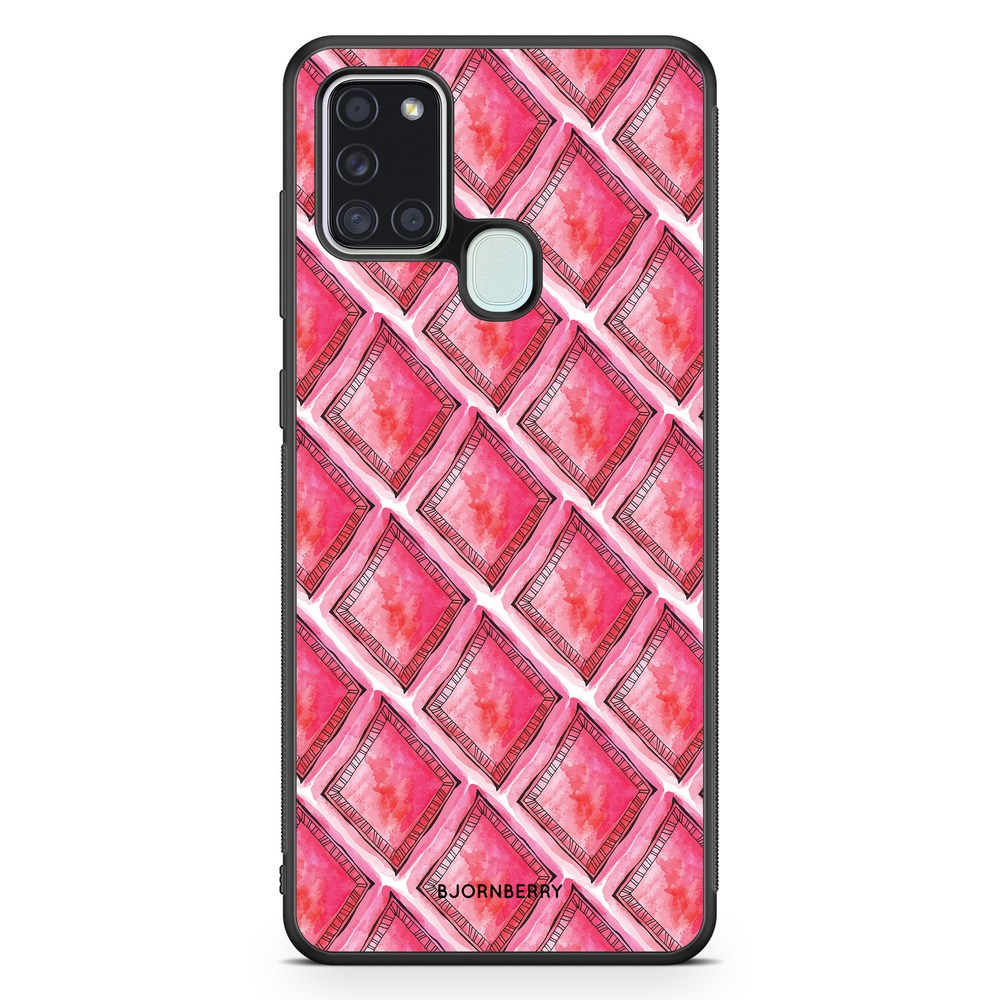 Samsung Galaxy A21s Case - Red Rhombus