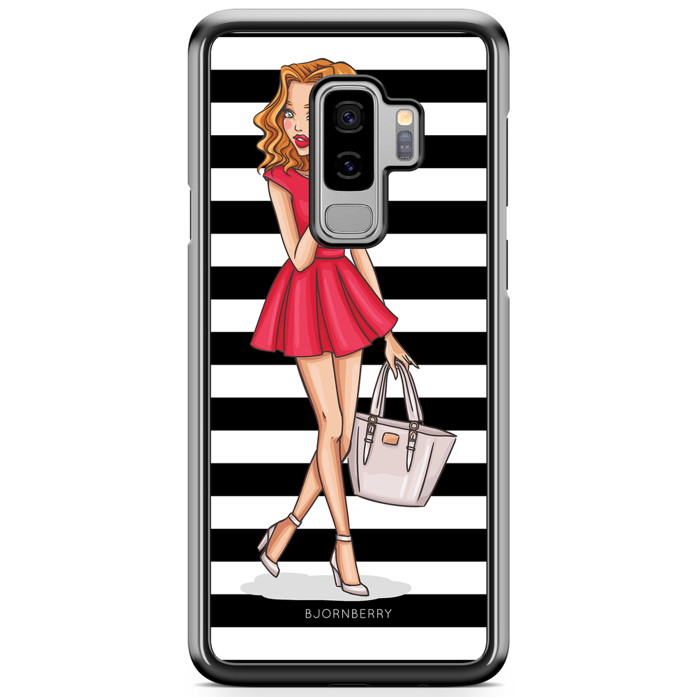 Samsung Galaxy S9 Plus Skal - Modeskiss Dam Röd