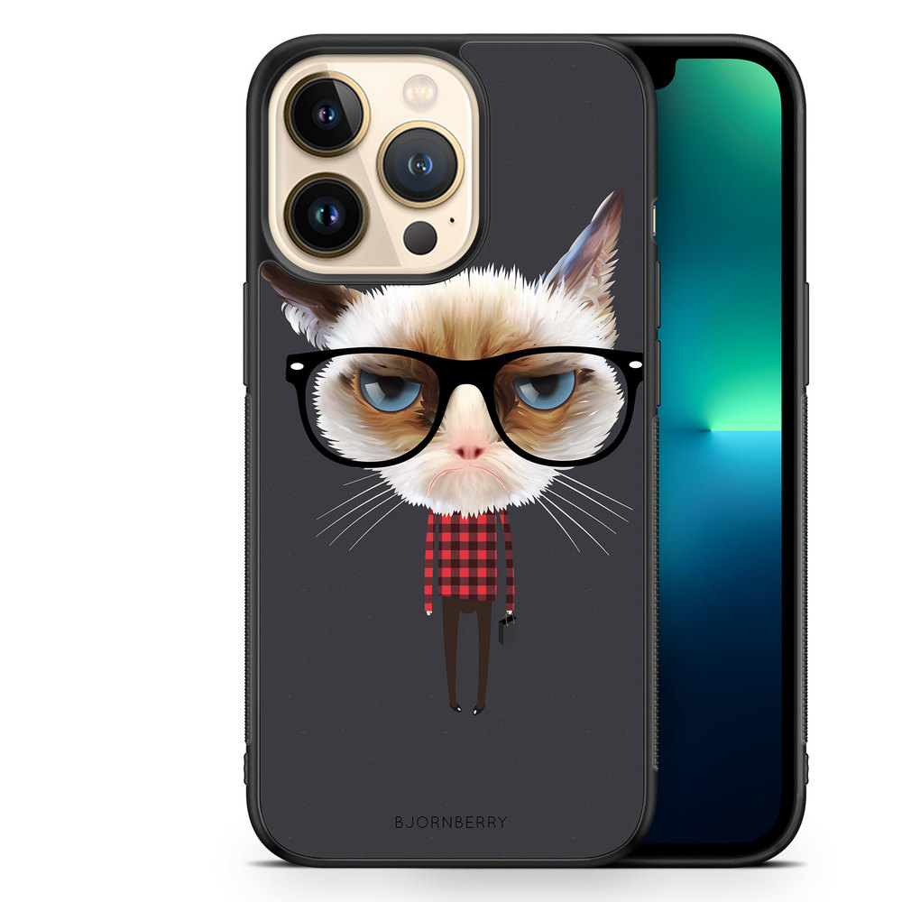 iPhone 13 Pro Case - Hipster Cat
