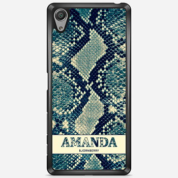 Sony Xperia X Performance Skal Custom - Custom Blue Snake