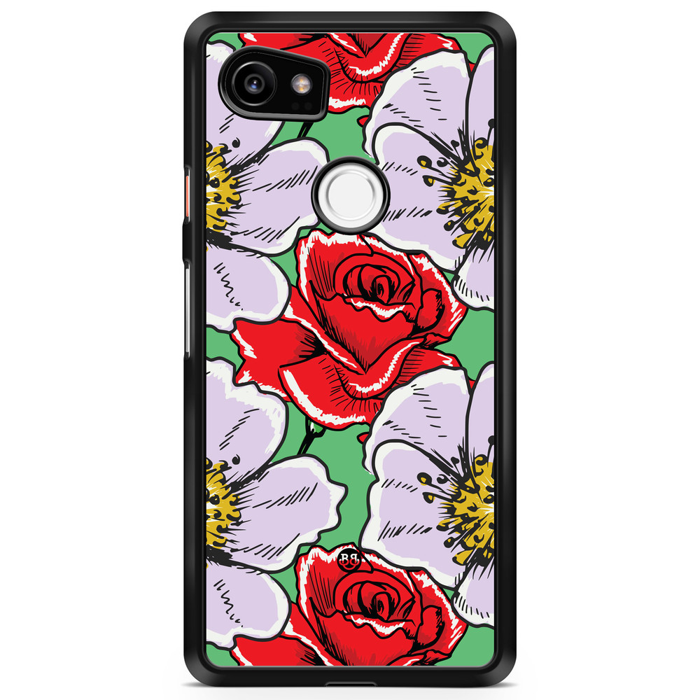 Google Pixel 2 XL Case - Red & White Floral
