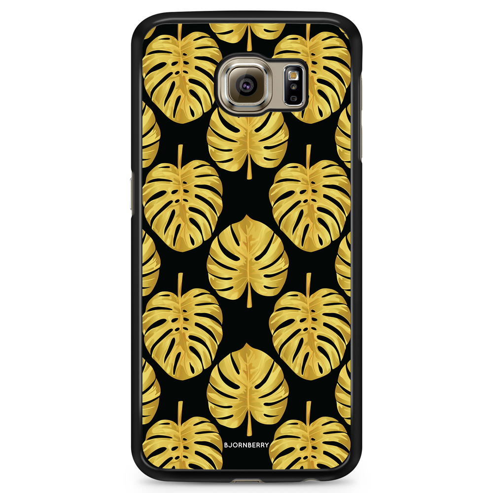 Samsung Galaxy S6 Edge Case - Gold Monstera