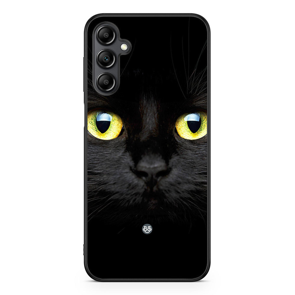 Samsung Galaxy A14 4G/5G Case - Black Cat Closeup