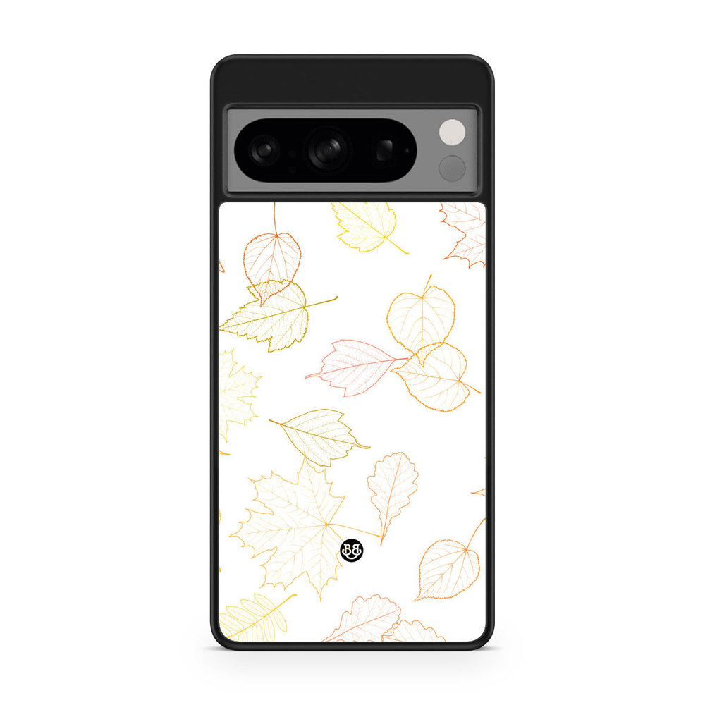 Google Pixel 8 Pro Case - White and Leaves