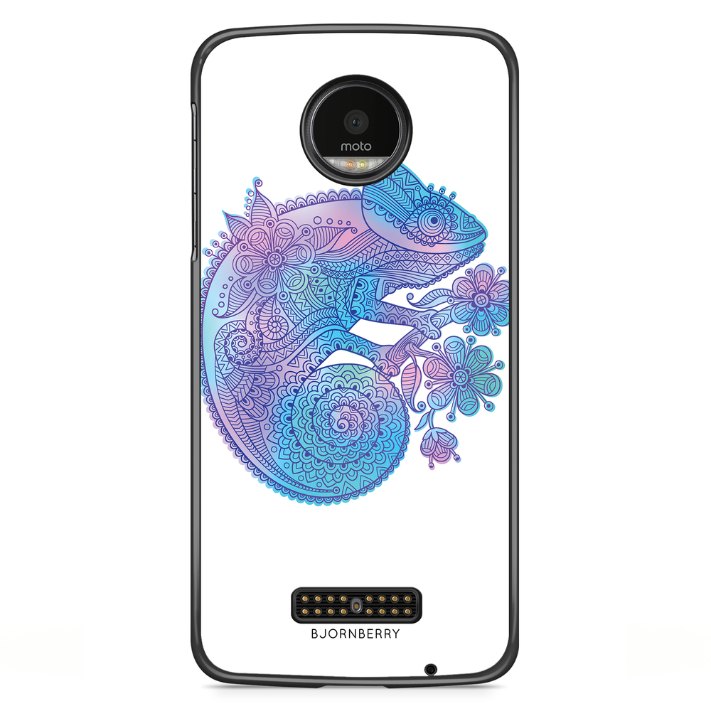Moto Z2 Play Case - Mandala Chameleon