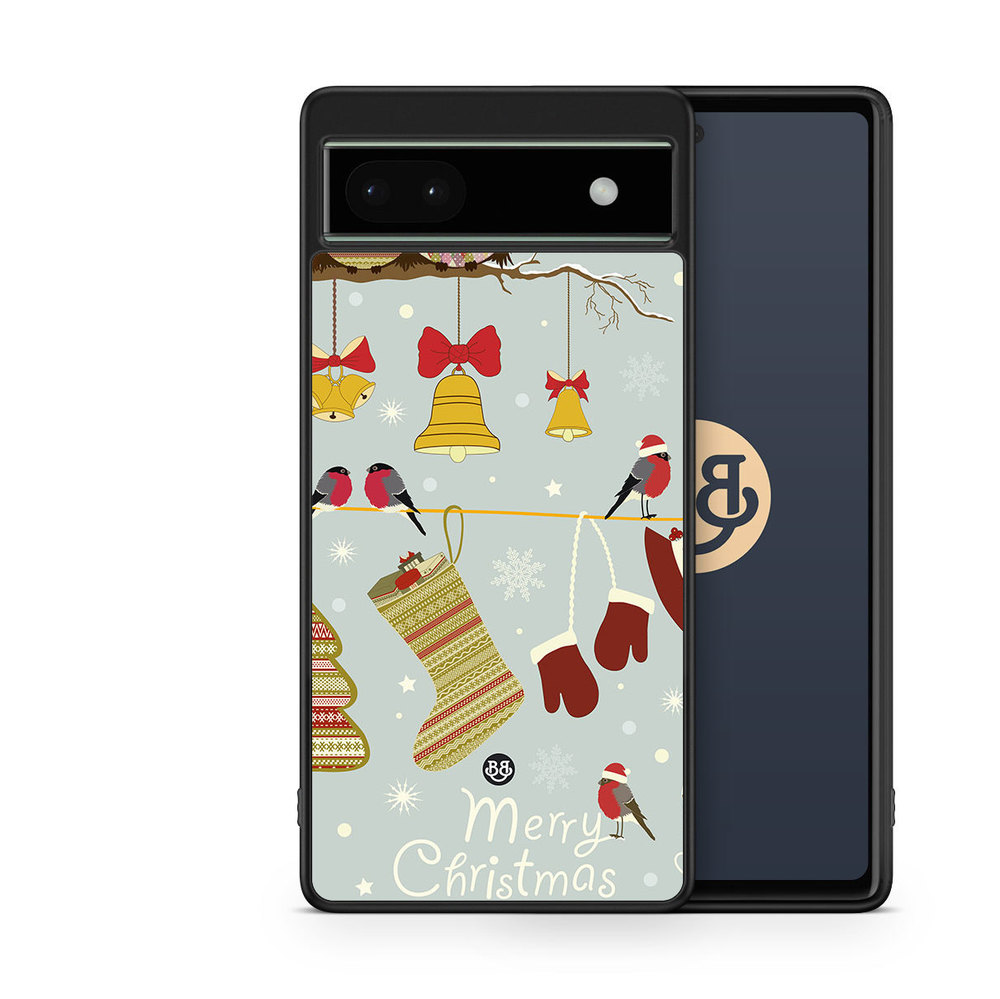 Google Pixel 6a Case - Christmas Owls