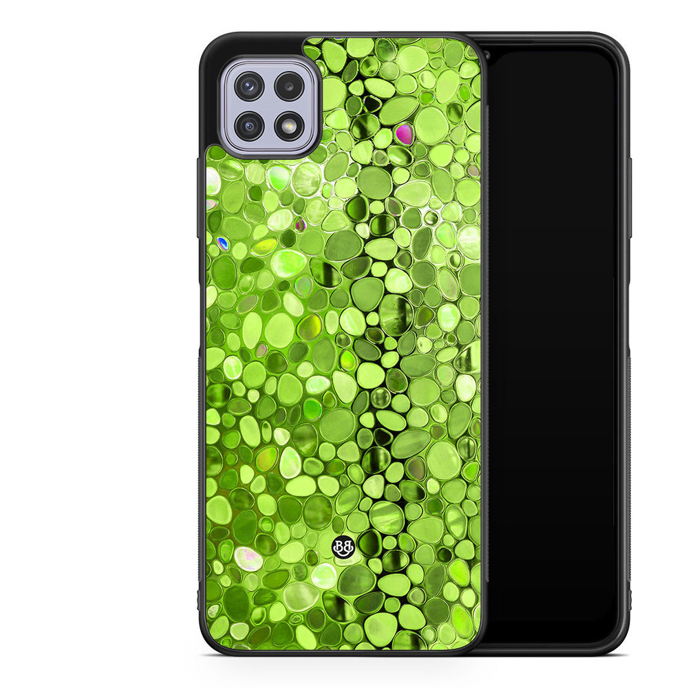 Samsung Galaxy A22 4G Case - Stained Glass Green