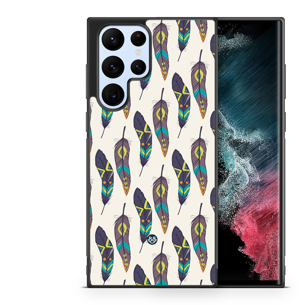 Samsung Galaxy S23 Ultra 5G Case - Ethnic Feathers
