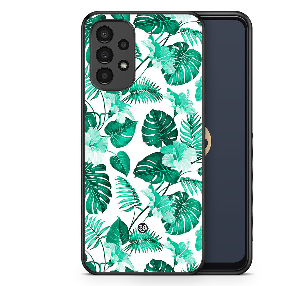 Samsung Galaxy A13 Case - Turquoise Flowers