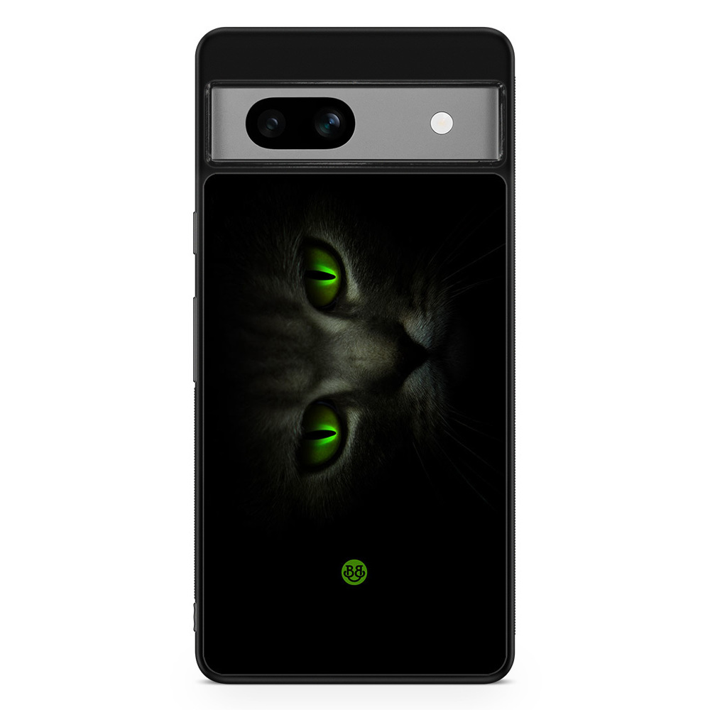 Google Pixel 7a Case - Green Cat Eyes