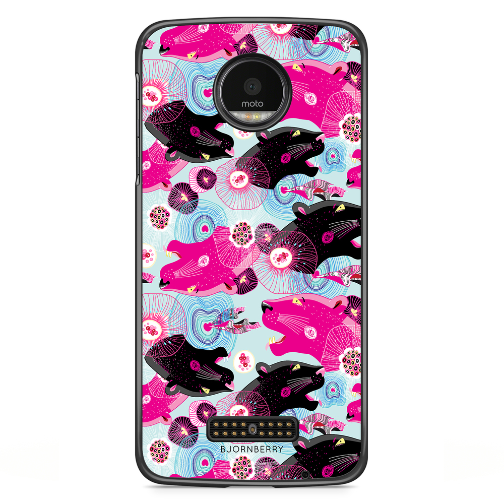 Moto Z2 Play Case - Panther Pattern