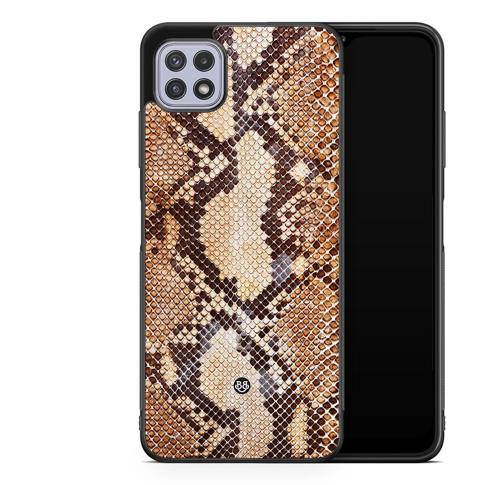 Samsung Galaxy A22 4G Case - Snakeskin Brown