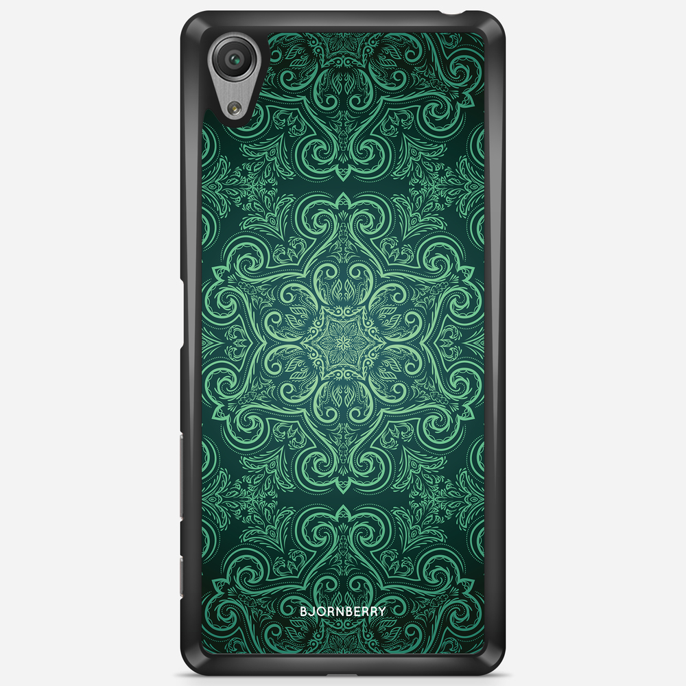 Sony Xperia X Performance Case - Green Retro Pattern