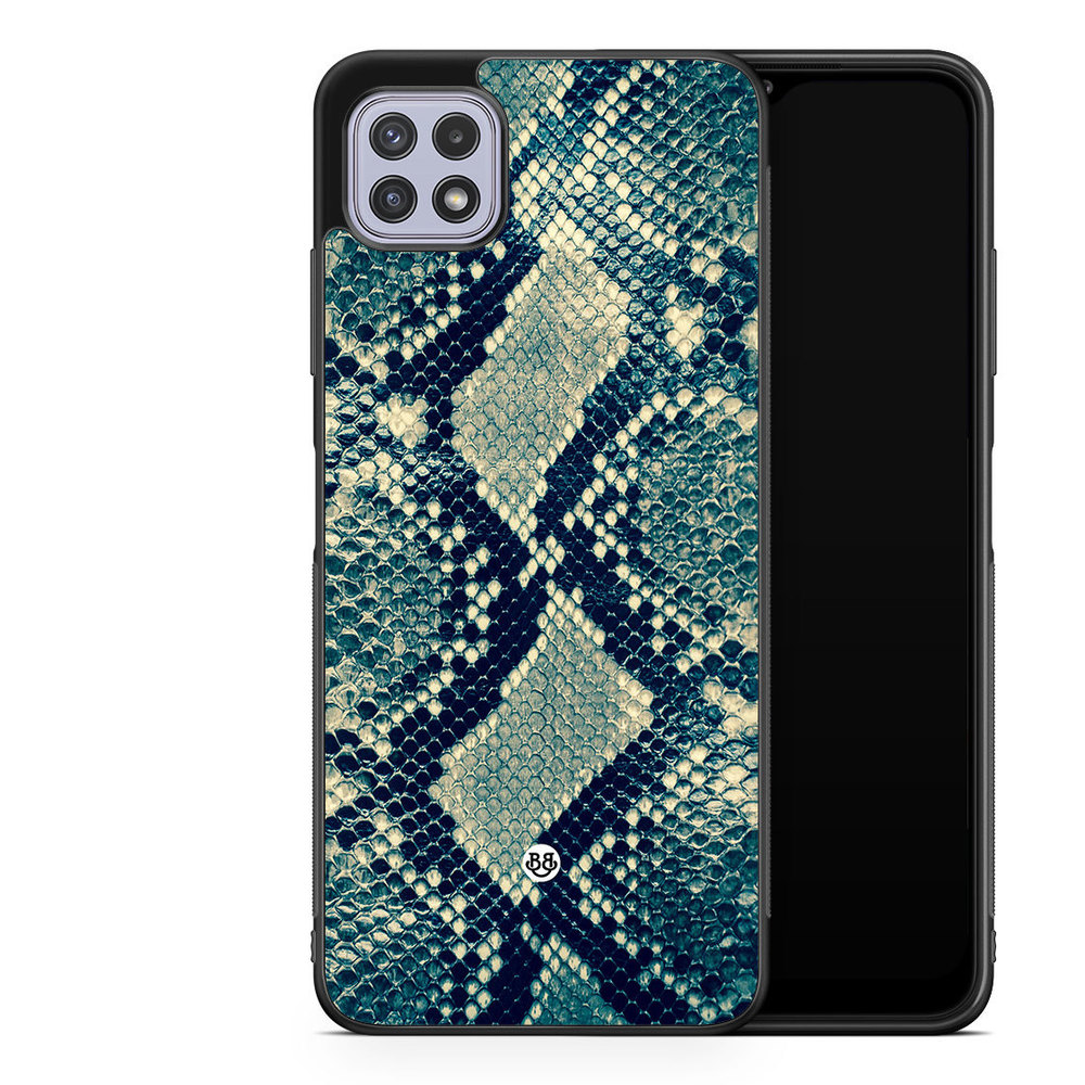 Samsung Galaxy A22 4G Case - Blue Snakeskin