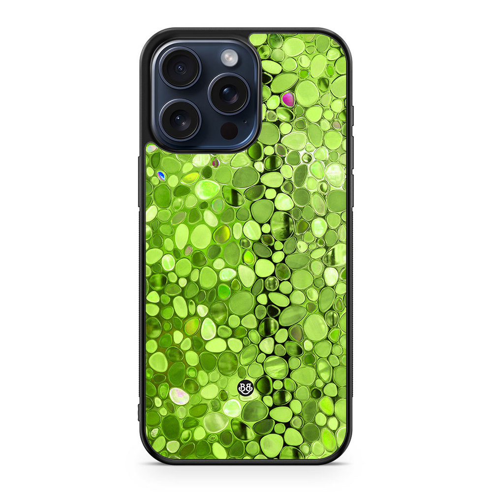 iPhone 15 Pro Max Case - Stained Glass Green