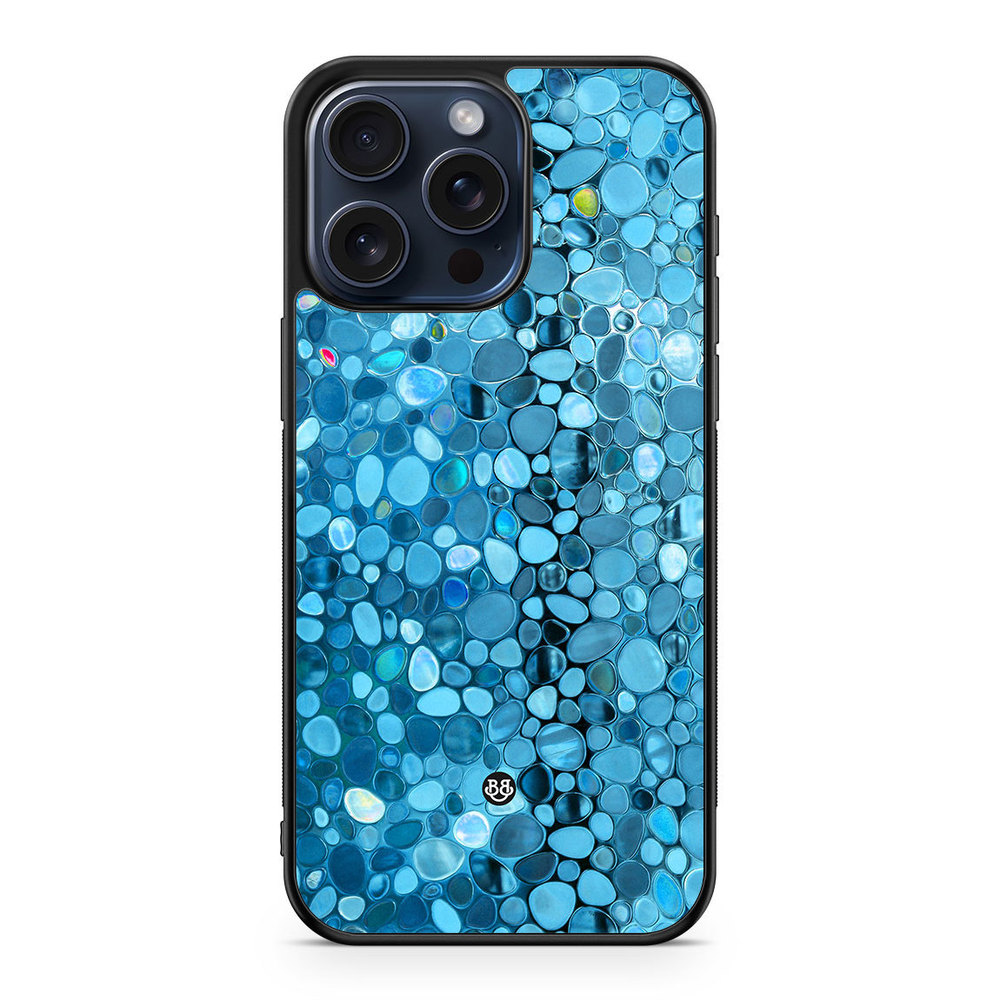 iPhone 15 Pro Max Case - Stained Glass Blue