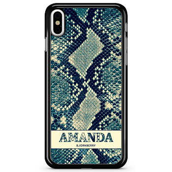 iPhone X / XS Case Custom - Custom Blue Snake
