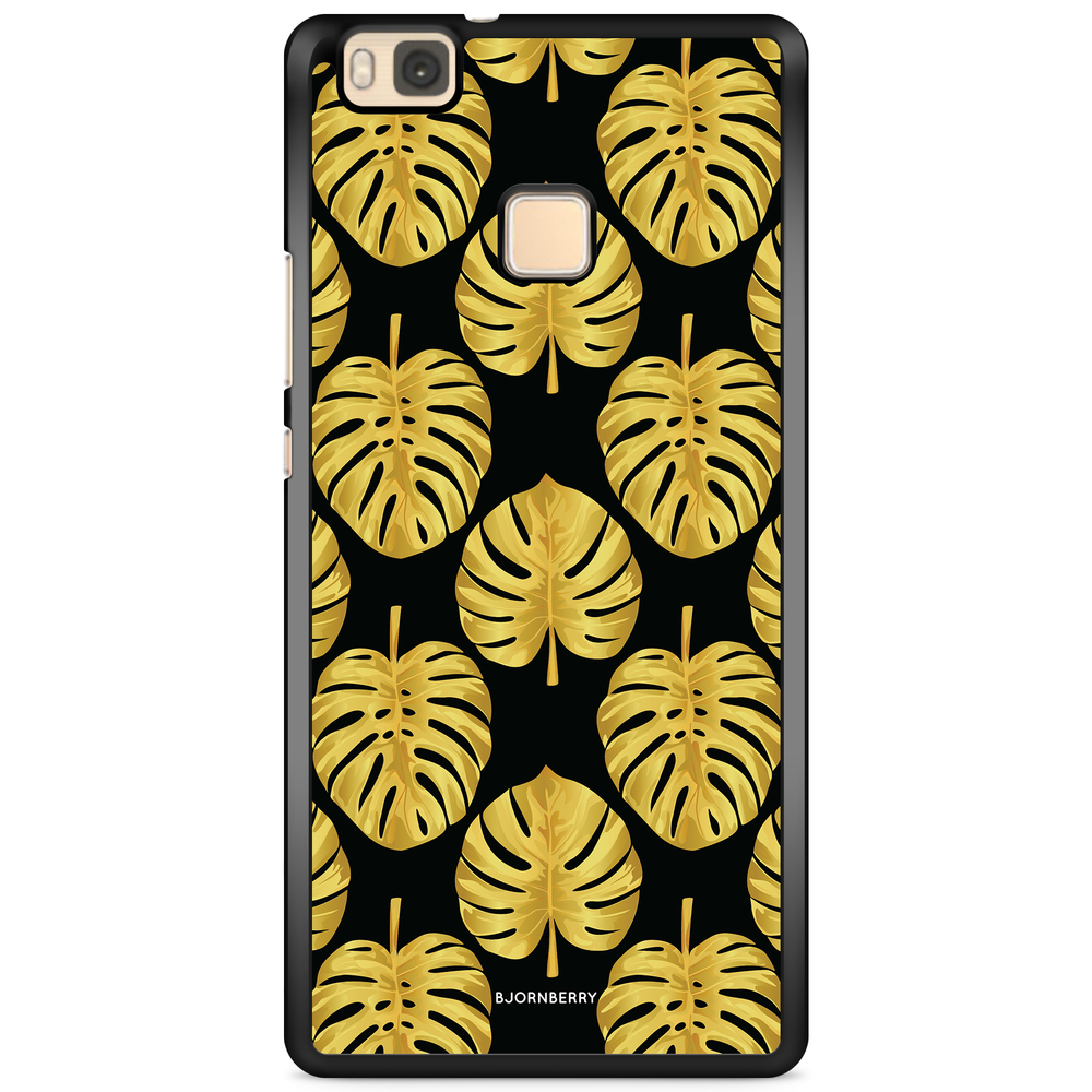 Huawei P9 Lite Case - Gold Monstera