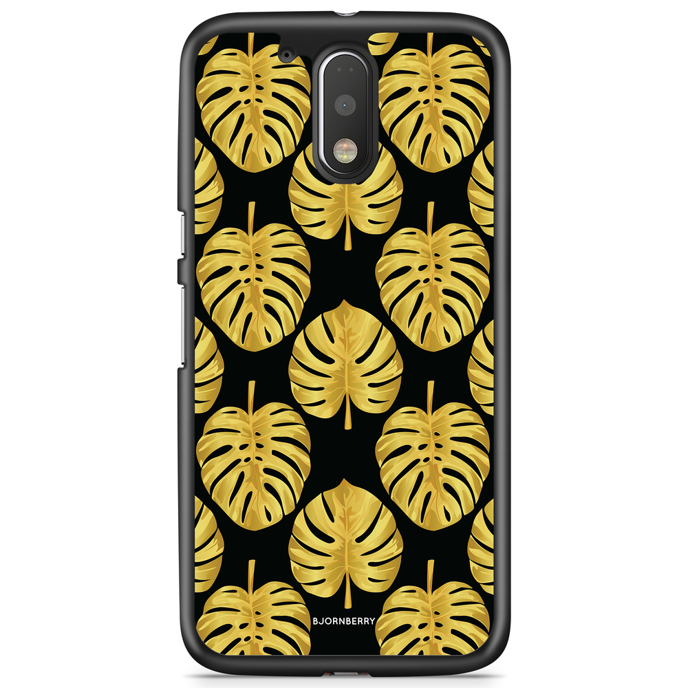 Moto G4/G4 Plus Case - Gold Monstera