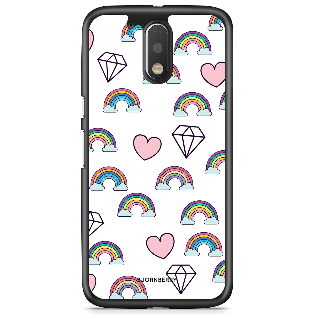 Moto G4/G4 Plus Case - Rainbows & Diamonds