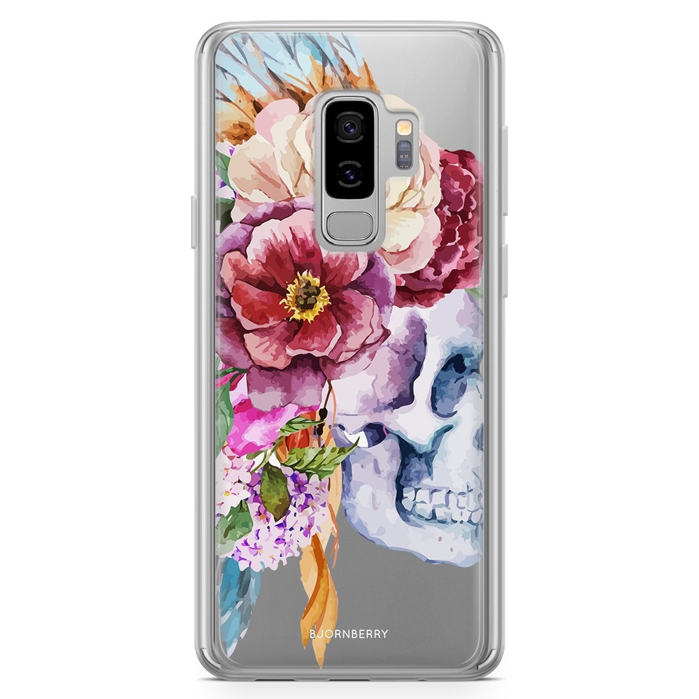 Samsung Galaxy S9 Plus Fashion Case - Skull & Flowers