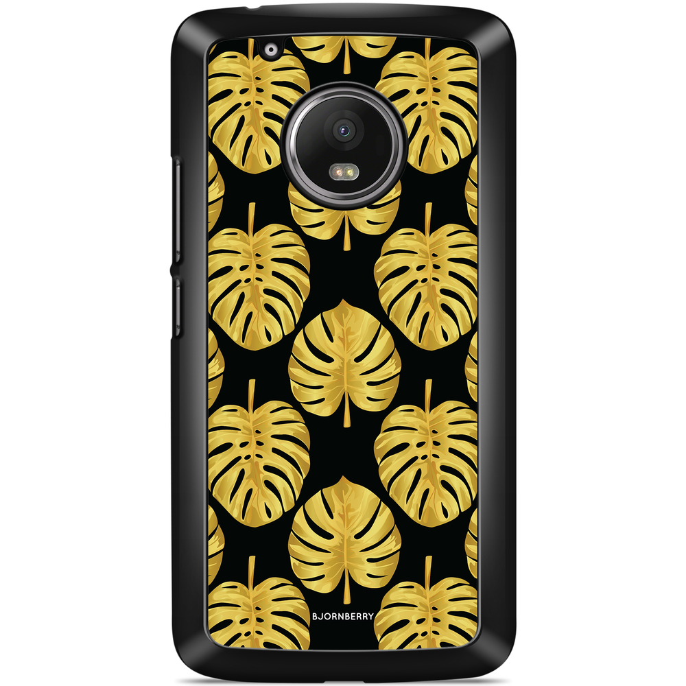Moto G5 Plus Case - Gold Monstera