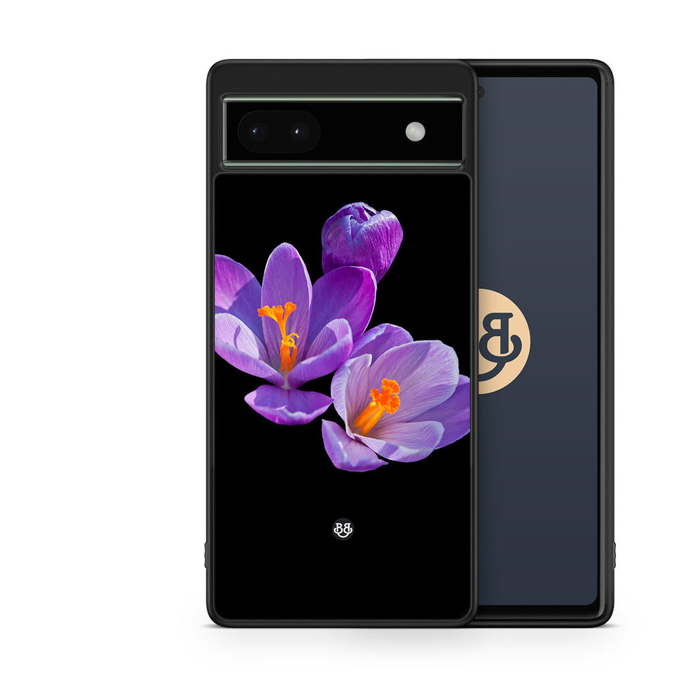 Google Pixel 6a Skal - Lila Blommor