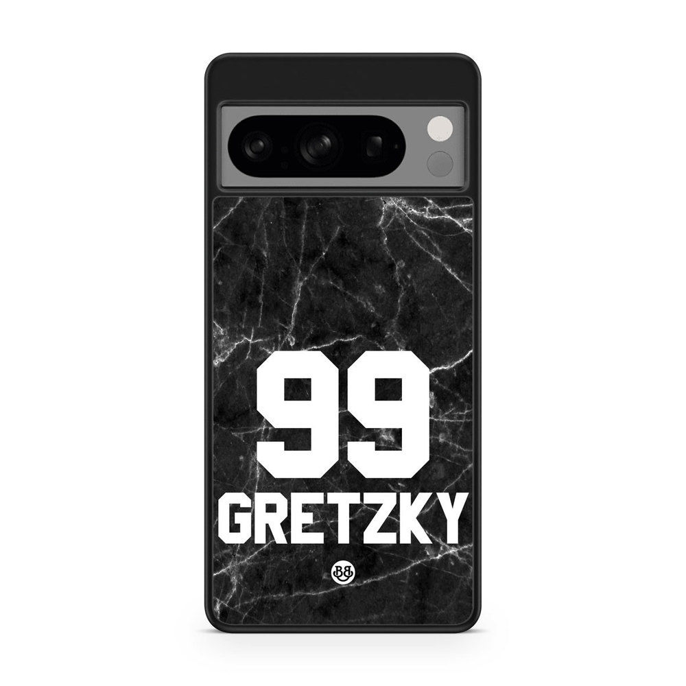 Google Pixel 8 Pro Custom Skal - Black Marmor Number
