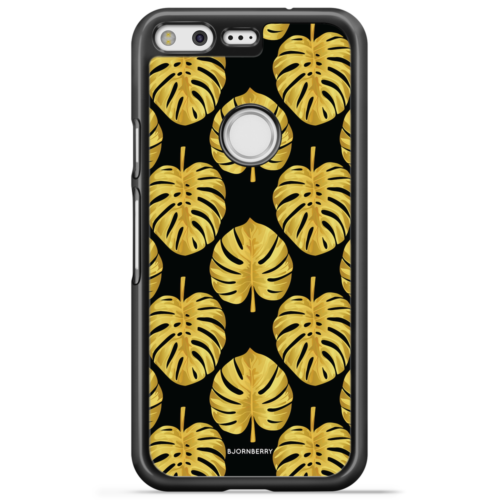 Google Pixel Case - Gold Monstera
