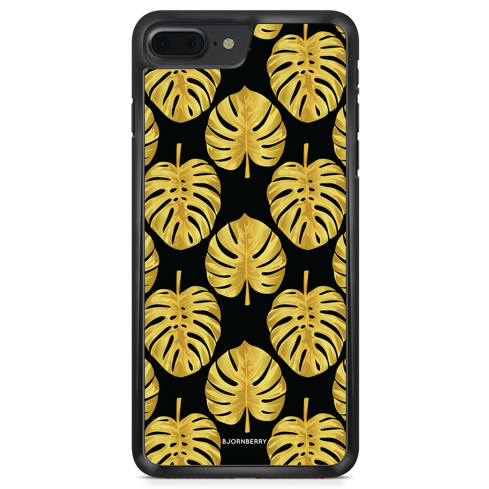 iPhone 8 Plus Case - Gold Monstera