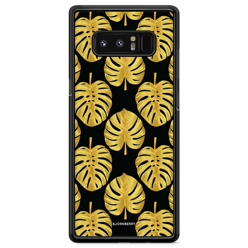 Samsung Galaxy Note 8 Case - Gold Monstera