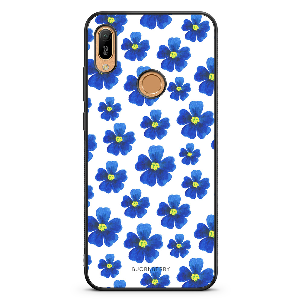 Huawei Y6 2019 Case - Blue Flowers