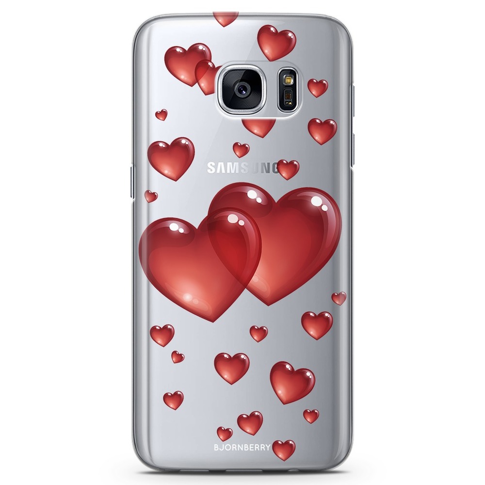 Samsung Galaxy S7 Genomskinligt Skal - Hjärtan | Mobilskal & Mobilfodral BJORNBERRY