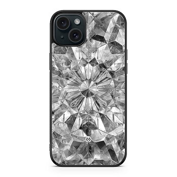 iPhone 15 Plus Skal - Grå Kristaller