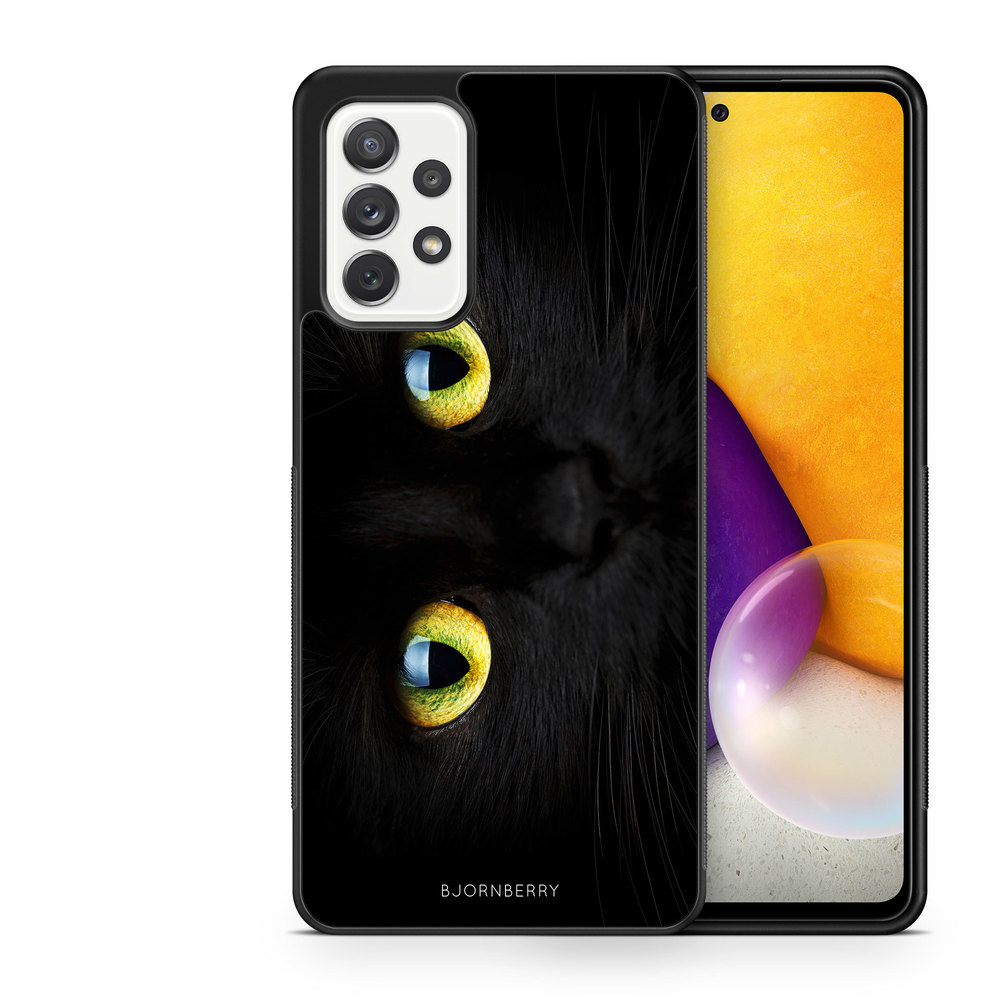 Samsung Galaxy A52/A52s 5G Case - Black Cat Close Up