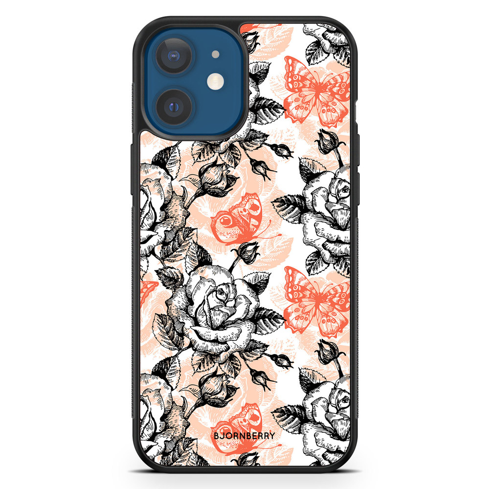 iPhone 12 Mini Case - Roses & Butterflies
