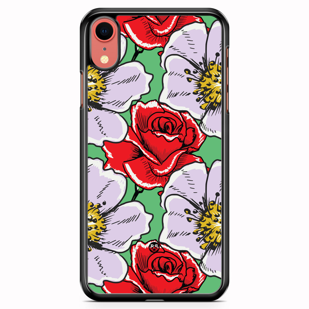 iPhone XR Case - Red & White Floral