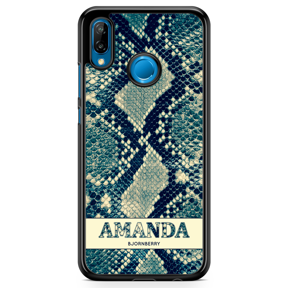 Huawei P20 Lite Custom Case - Custom Blue Snake