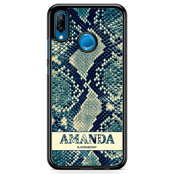 Huawei P20 Lite Skal Custom - Custom Blue Snake