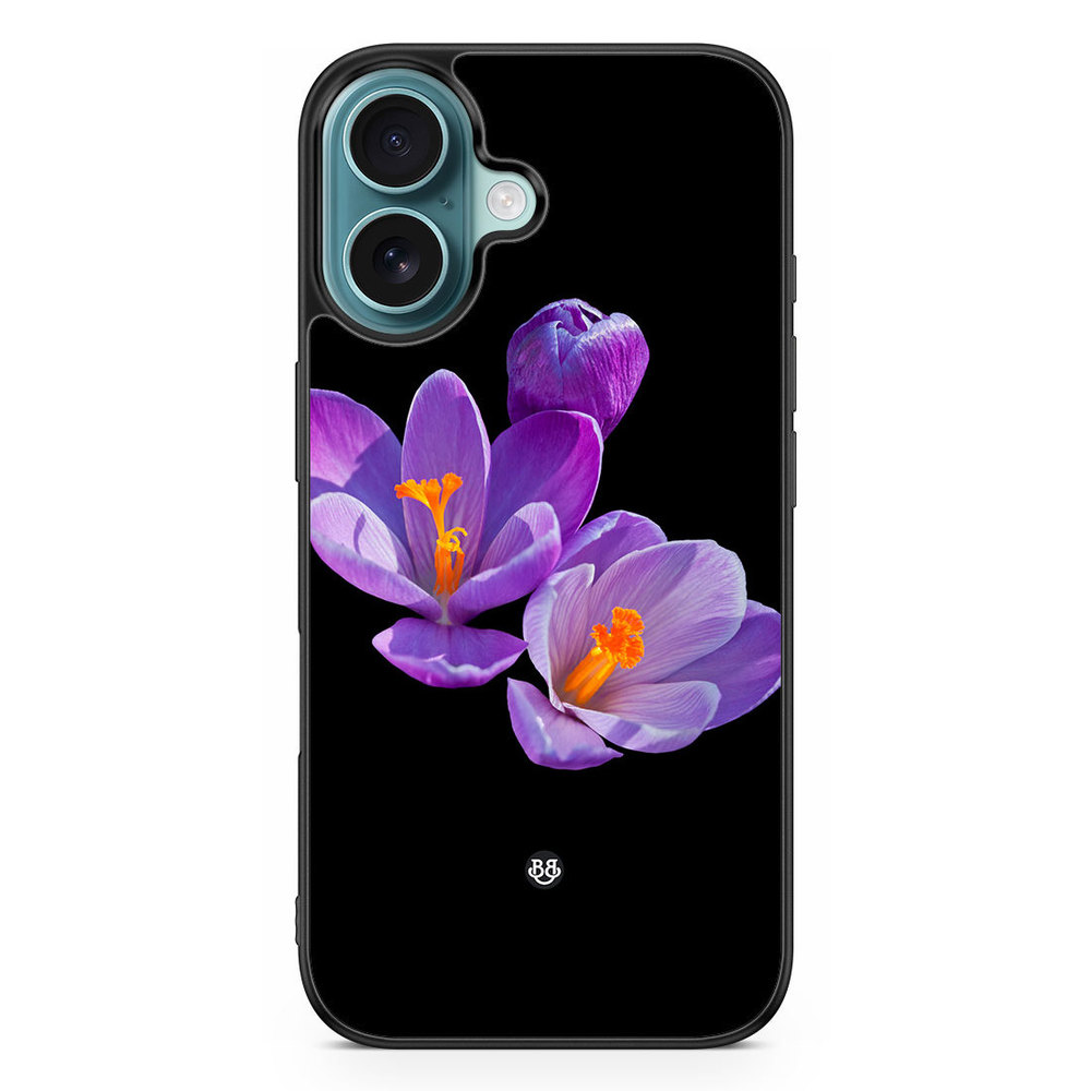 iPhone 16 Case - Purple Flowers