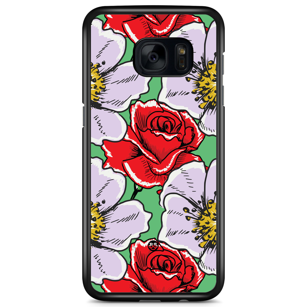 Samsung Galaxy S7 Case - Red & White Floral