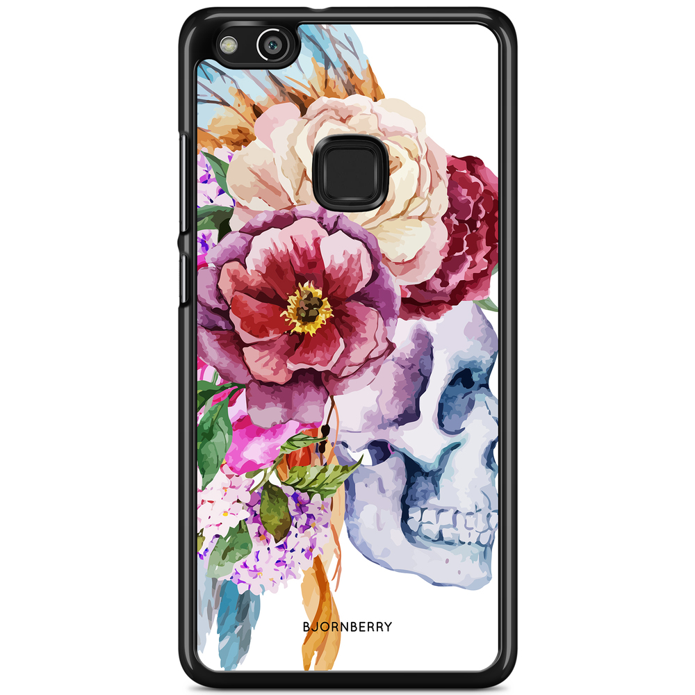 Huawei P10 Lite Case - Skull & Flowers